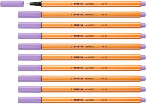 STABILO Fineliner point 88-10er Pack Schwarz für Büro und Studium