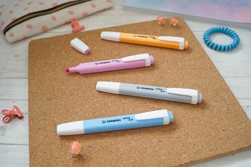 STABILO Textmarker swing cool Pastel für Kinder - Schulzweck - 14er Pack - Unenschädliche Farben - Schulbuch UV-Unterstr