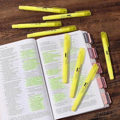 Mr. Pen No Bleed Gel Bible Highlighters - Durable Gel-Tinte-Highlighter für Bibel, Pastoren und Studierende
| Mr. Pen N