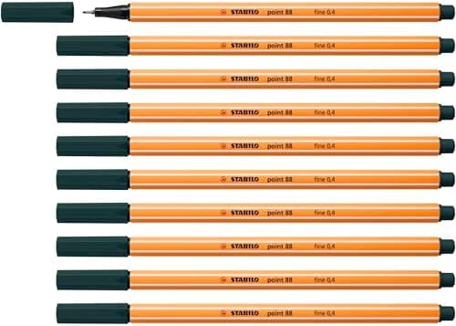 STABILO Fineliner point 88-10er Pack Schwarz für Büro und Studium