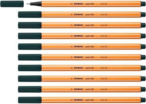 STABILO Fineliner point 88-10er Pack Schwarz für Büro und Studium