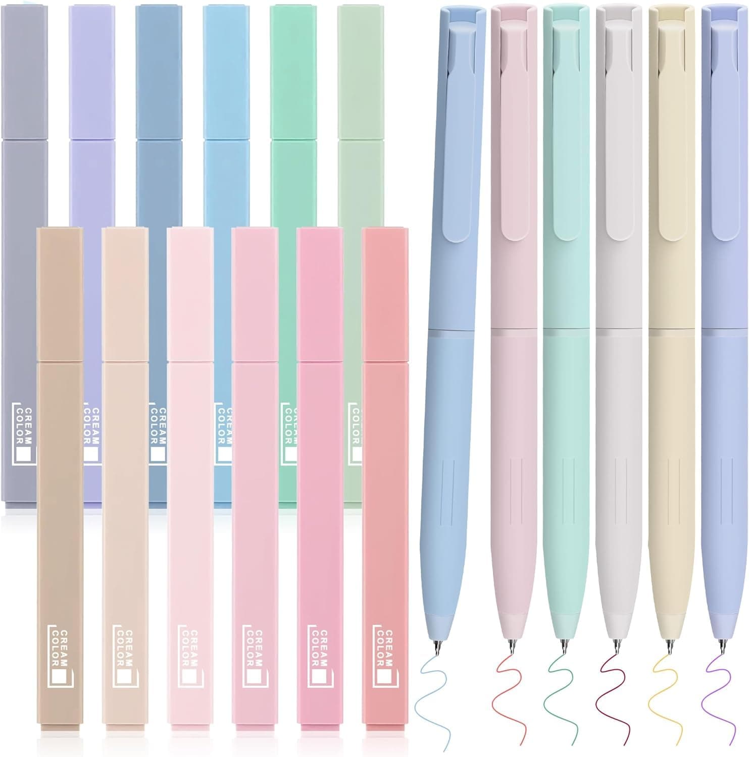 12 Pastell Textmarker für Bibel Highlights und Notizenjournal, Aesthetic Design, Bibel-Zubehör
| Fineliner und Pastell