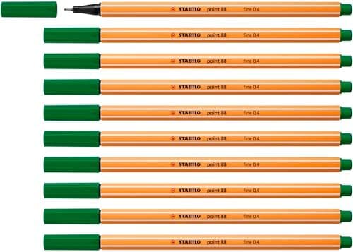 STABILO Fineliner point 88-10er Pack Schwarz für Büro und Studium
