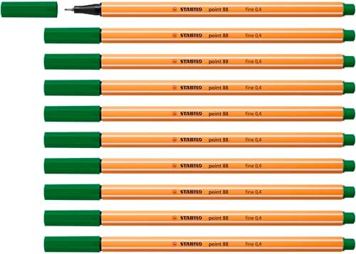 STABILO Fineliner point 88-10er Pack Schwarz für Büro und Studium