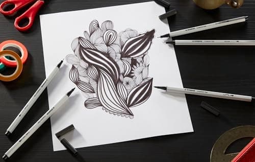 STABILO Multi-Liner-Set für Künstler - Creative Tips - ARTY - 5er Pack - Schwarz