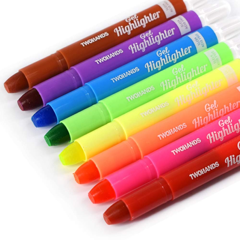 TWOHANDS Bibelmarker Stifte - 8-Farben-Gel-Textmarker für Bibeldiebe, Ideal für das Hervorheben von Texten in der Bibel,