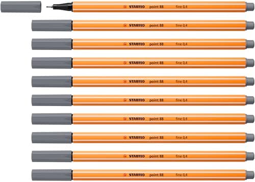 STABILO Fineliner point 88-10er Pack Schwarz für Büro und Studium