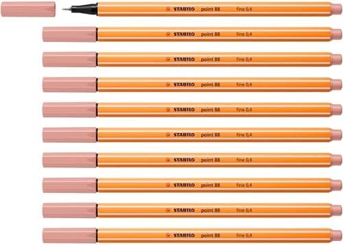STABILO Fineliner point 88-10er Pack Schwarz für Büro und Studium