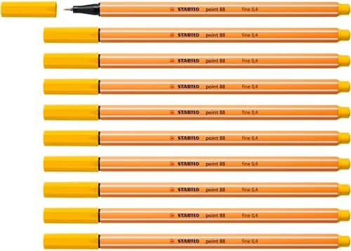 STABILO Fineliner point 88-10er Pack Schwarz für Büro und Studium