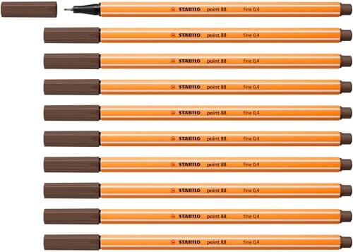 STABILO Fineliner point 88-10er Pack Schwarz für Büro und Studium