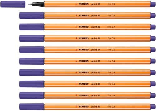 STABILO Fineliner point 88-10er Pack Schwarz für Büro und Studium