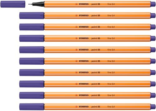 STABILO Fineliner point 88-10er Pack Schwarz für Büro und Studium