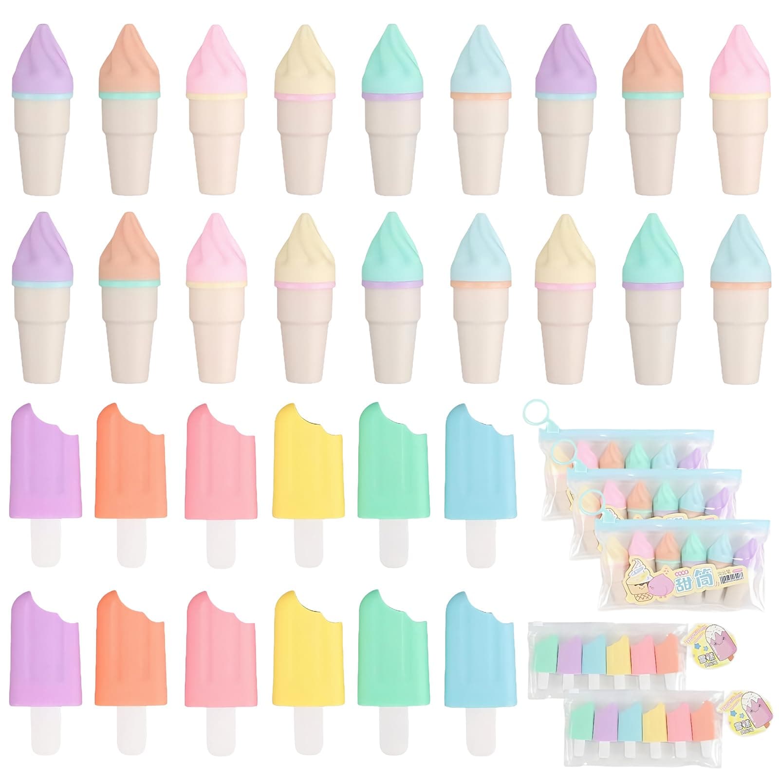 Mini Textmarker Set 30 Stück, Macaron Farben, Ideal für Schule und Büro
| Mini Textmarker Set 30 Stück, Eis-am-Stiel De