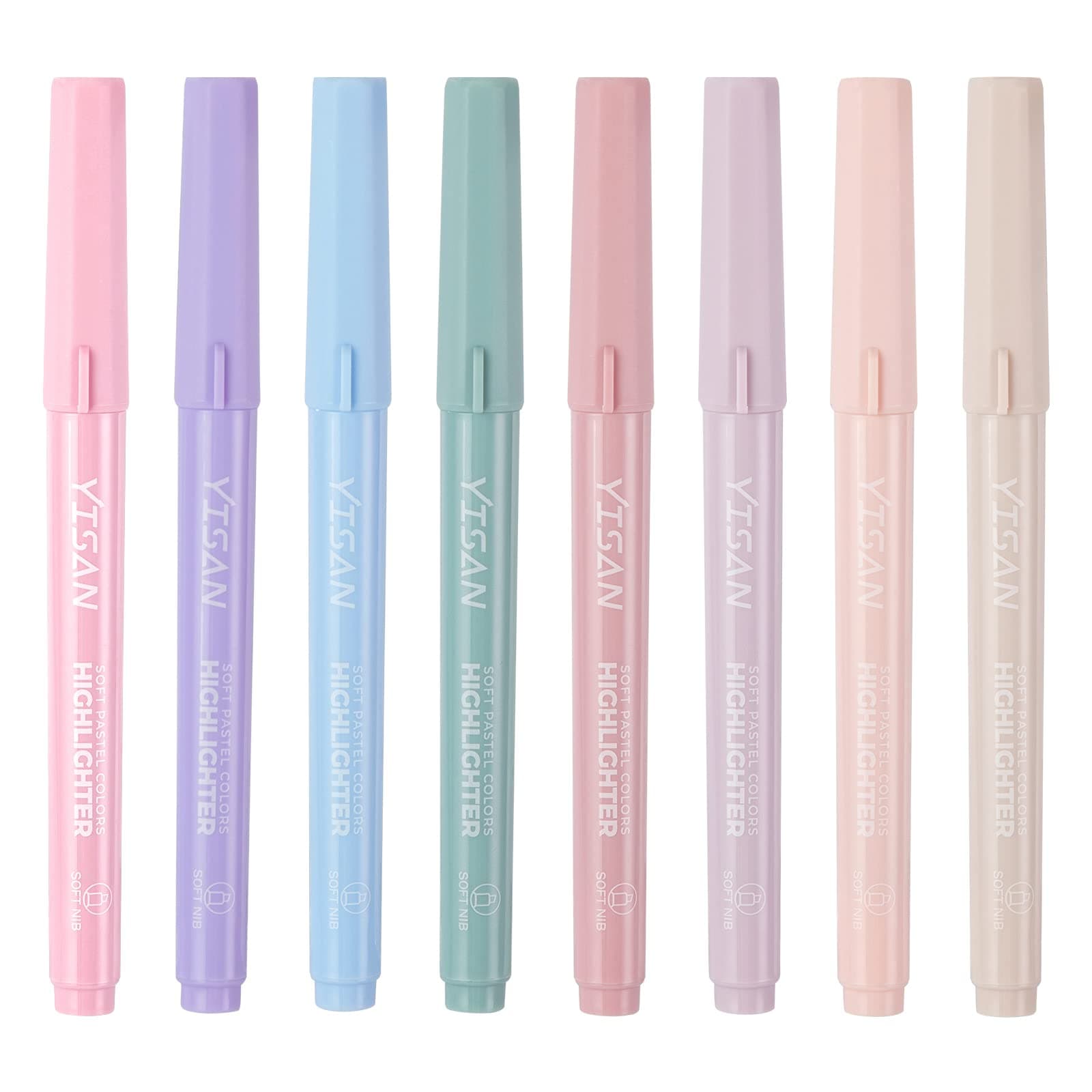 YISAN Pastell Textmarker Set für die perfekte Bible-Markierung - Dünne Papiere ausschöpfen 70245