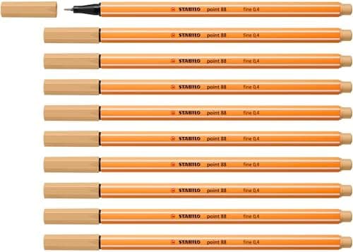 STABILO Fineliner point 88-10er Pack Schwarz für Büro und Studium