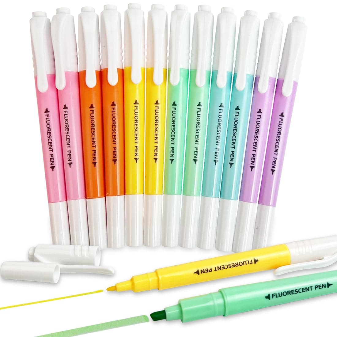 Pastell Marker Bibel Textmarker für Kinder und Erwachsene - 12 Stück Packung
| Klein Format Highlighter Pen Stift Paste