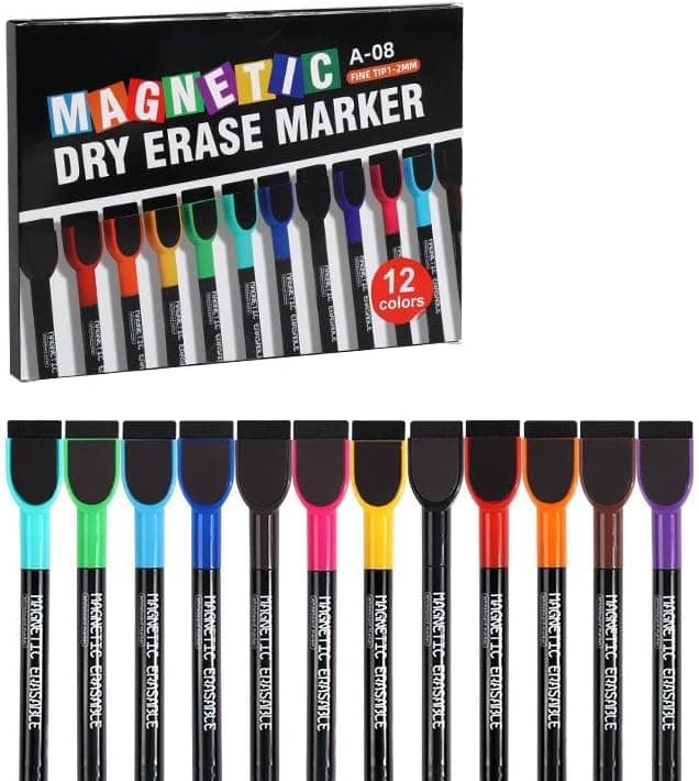 **Tiefgraue Magnetische Whiteboard Stifte, 10 Stück Abwischbar für Whiteboards und Memoboard**
| **Magnetische Folienst