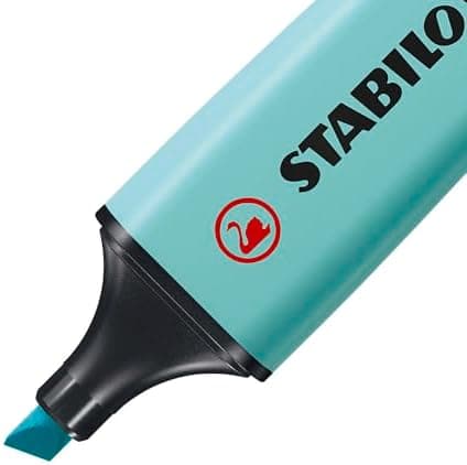 STABILO Textmarker BOSS ORIGINAL Pastel - 6er Pack - Pudriges Gelb, cremige Pfirsichfarbe, rosiges Rouge, Schimmer von L