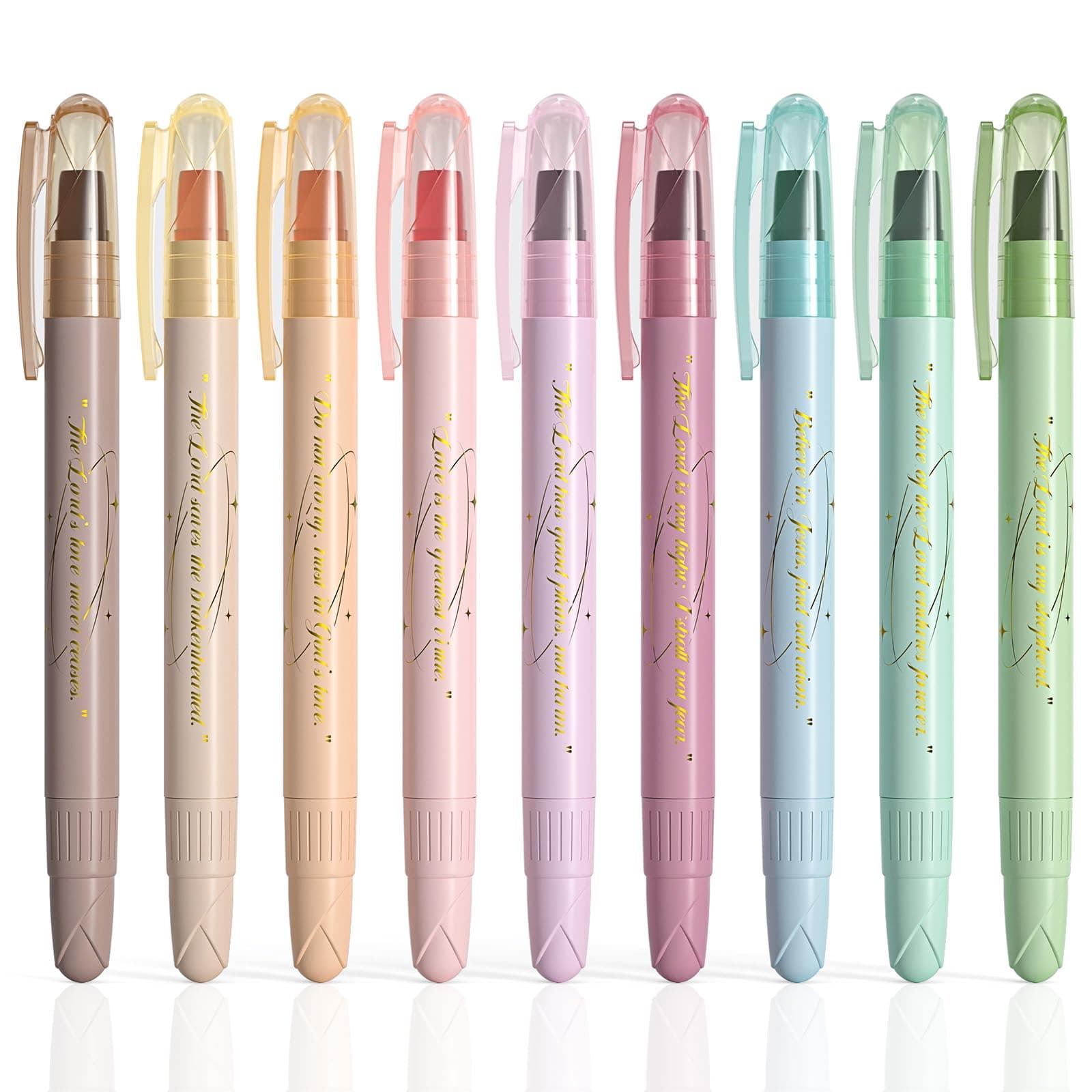 WEMATE Bibel Textmarker - 9-Teiliges Gel Textmarker Set für Bibelmarker
| WEMATE Bibel Textmarker - Hervorragendes Bibe