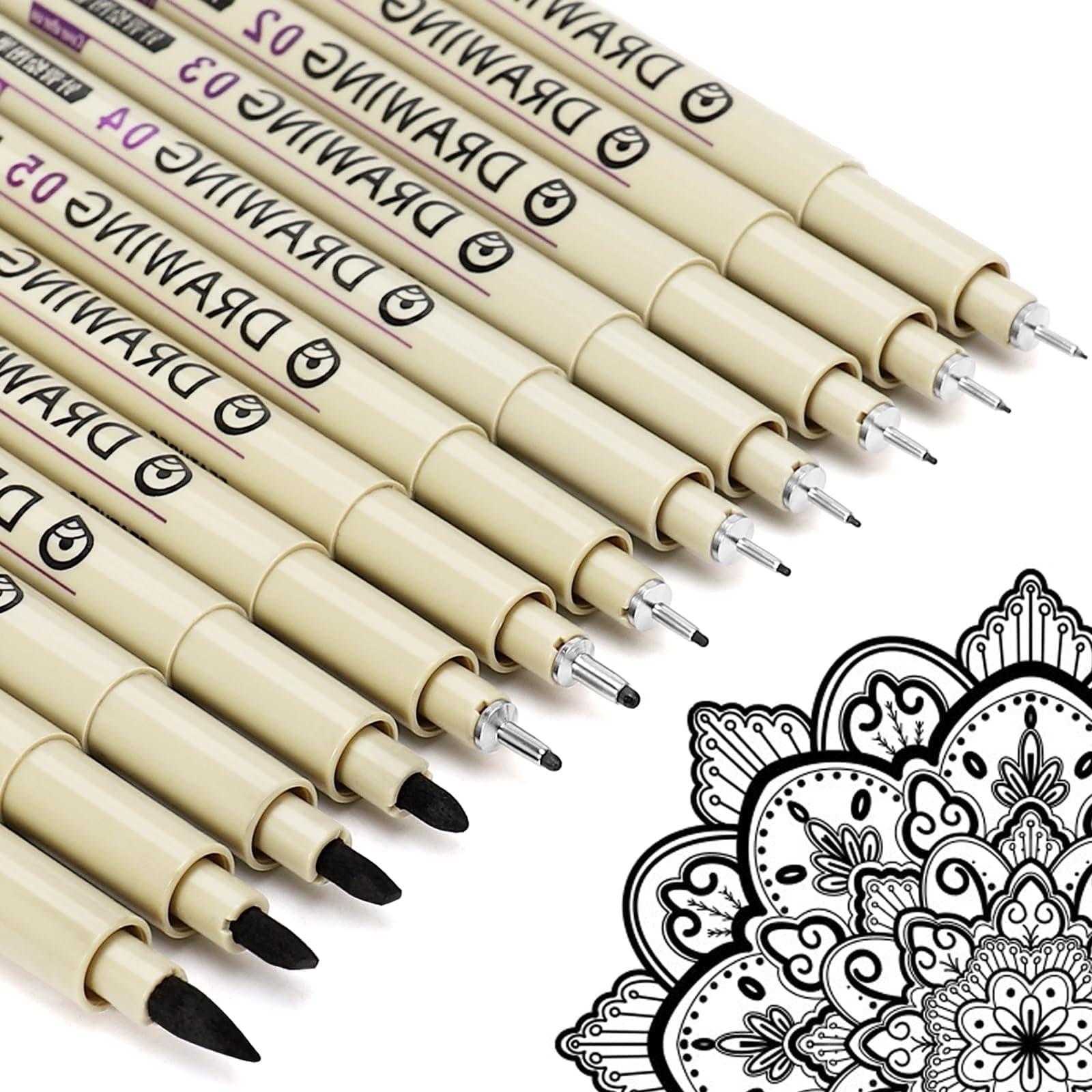 Micron Fineliner Schwarz Stifte: Wasserfest und professionell für Comics und Anime-Maler