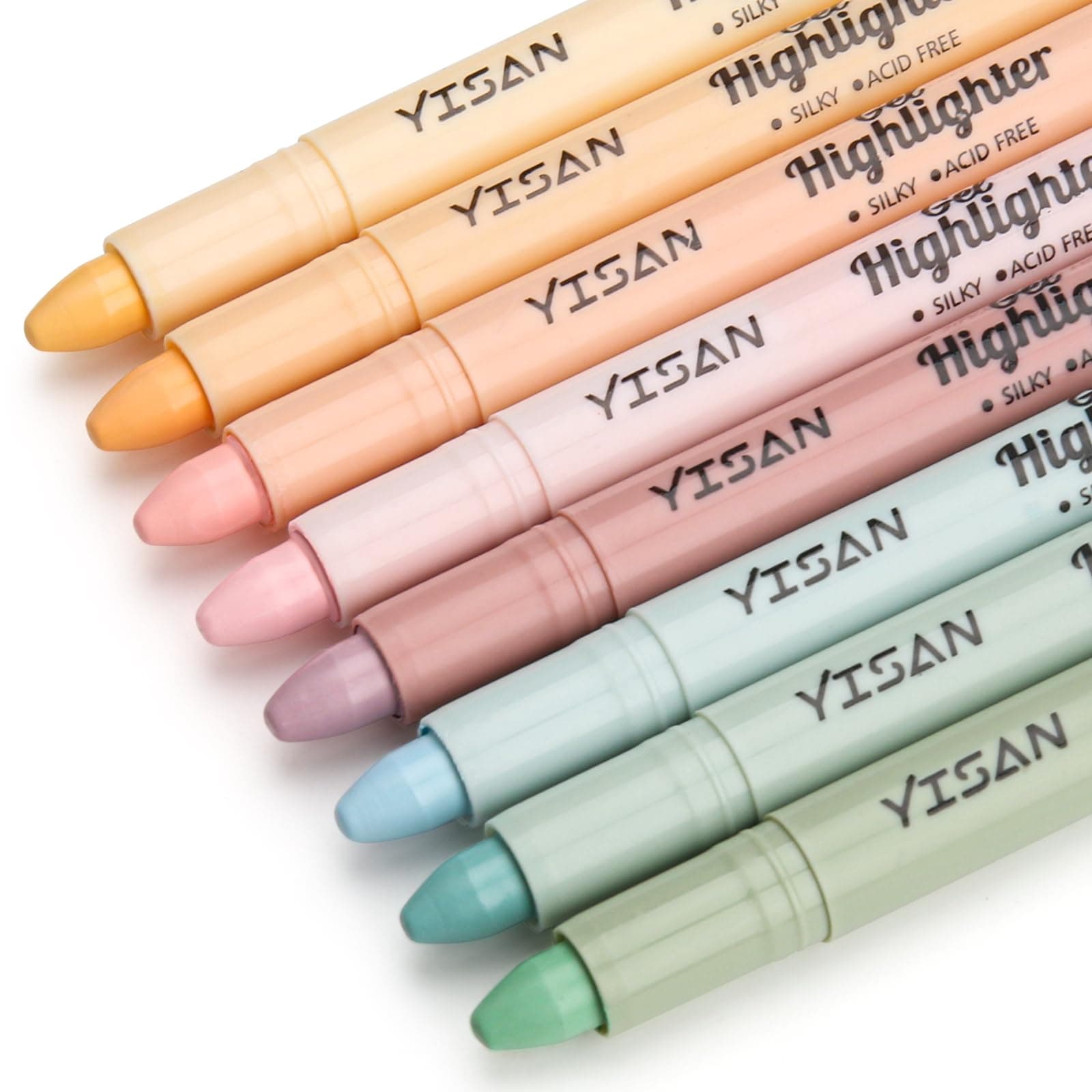 YISAN Pastell Textmarker für Bibel, 8 Farben, Ideal für Christliche Leser, zum Highlighten von Texten, 70627