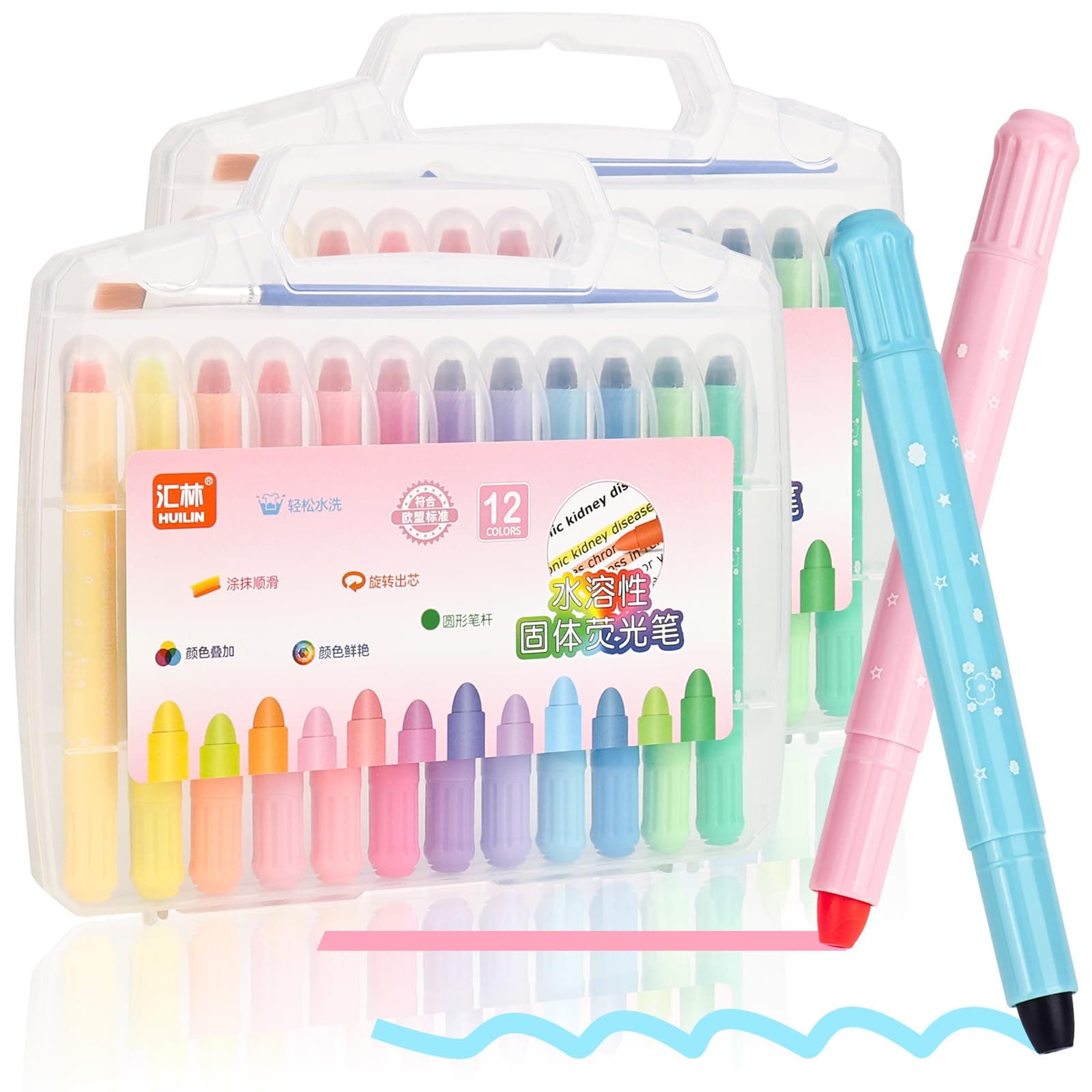 Bibel Textmarker, 12 Farben, No Bleed Dry Fast Highlighter für Tagebuch, Bibel oder Notizbuch im Büro oder Schule