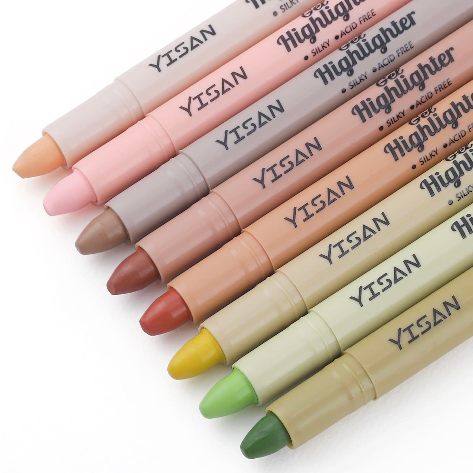 YISAN Bibel Textmarker – Highlighter Stifte für Bibelstudium - Farben: 8, Set: 70658