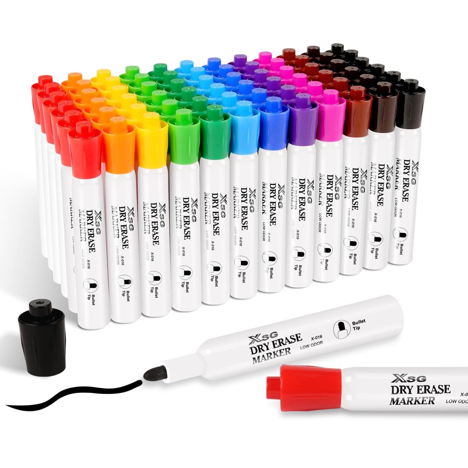Schwarz Abwischbare Whiteboard Marker 72 Stück für Schule und Büro
| 6 Farben Schwarz Abwischbare Whiteboard Stifte Fei