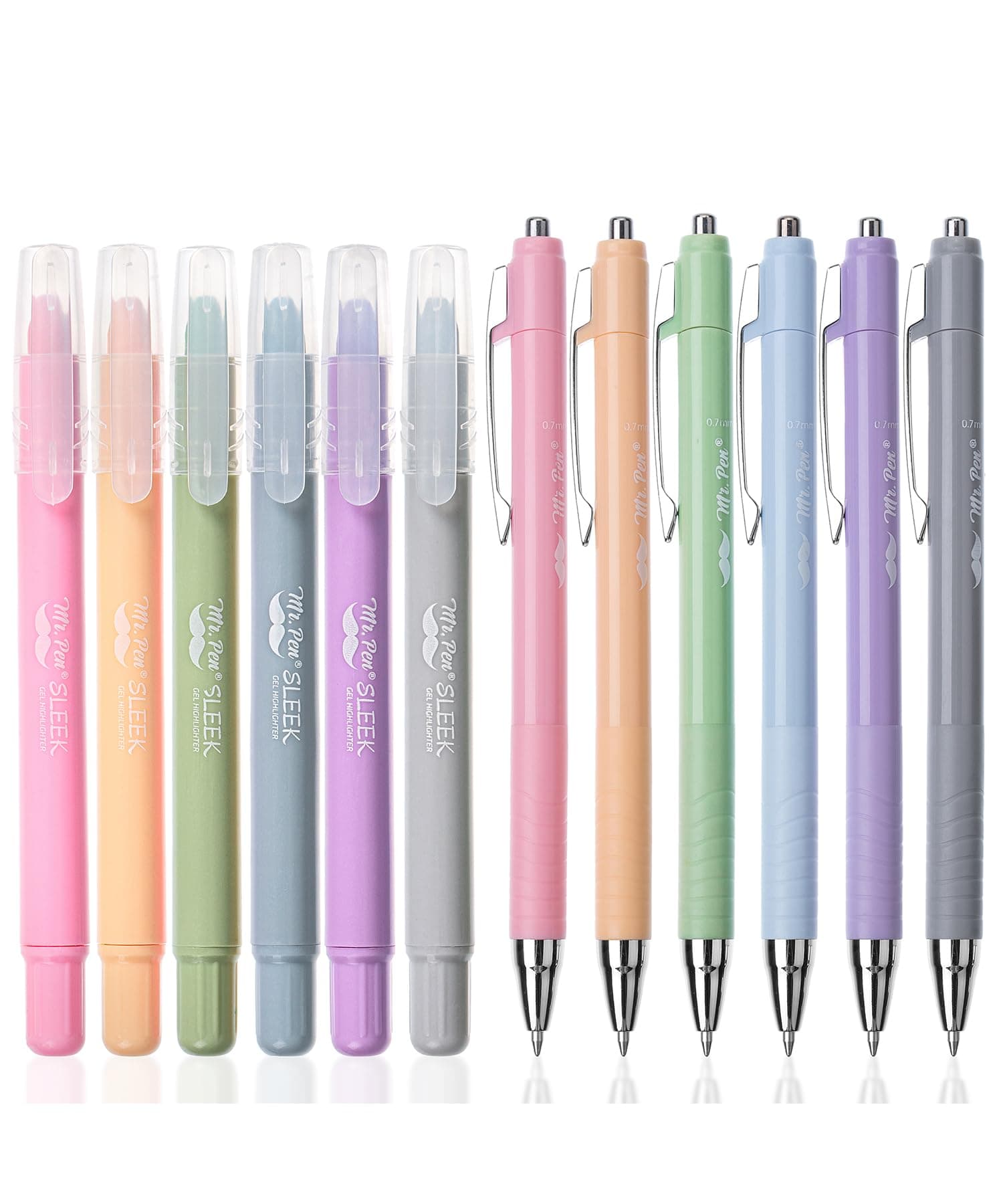 Mr. Pen Bible Highlighter und Stifte - Kein Tränken, 12-Ton-Pack, Gel-Highlighter, Bibel-Stifte ohne Durchtränken