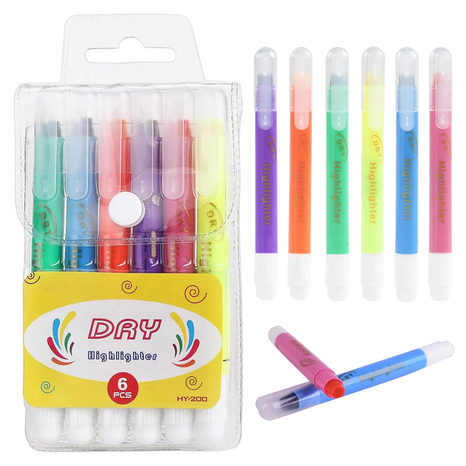 Kinder Bibel Textmarker Set 6 Farben Gel No Bleed Dry Fast Ungiftige Highlighter Stifte für Schule und Büro
| 6 Farben