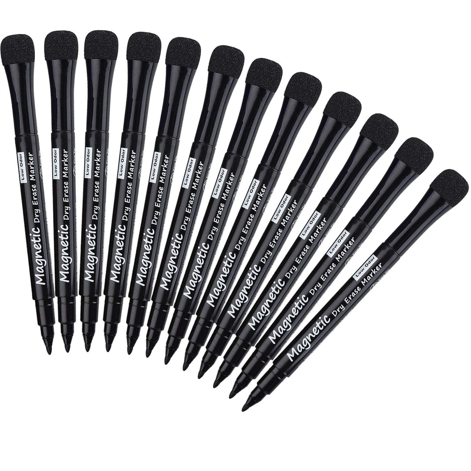 Magnetische Whiteboard Marker Weißwandstifte 12 Stücke Schwarz für Schule und Büro