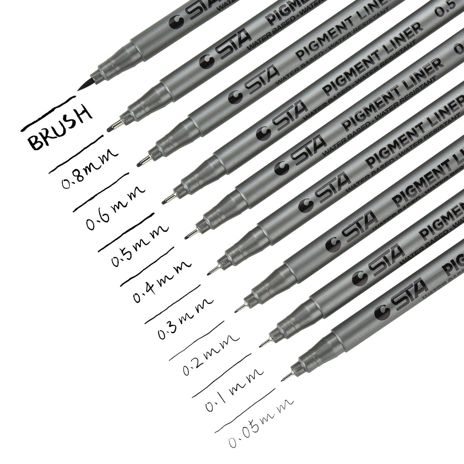 Fineliner Stifte Wasserfesten Pigmentliner Set - Ideal für Künstler und Ingenieure zur Zeichnung von Office-Dokumenten u