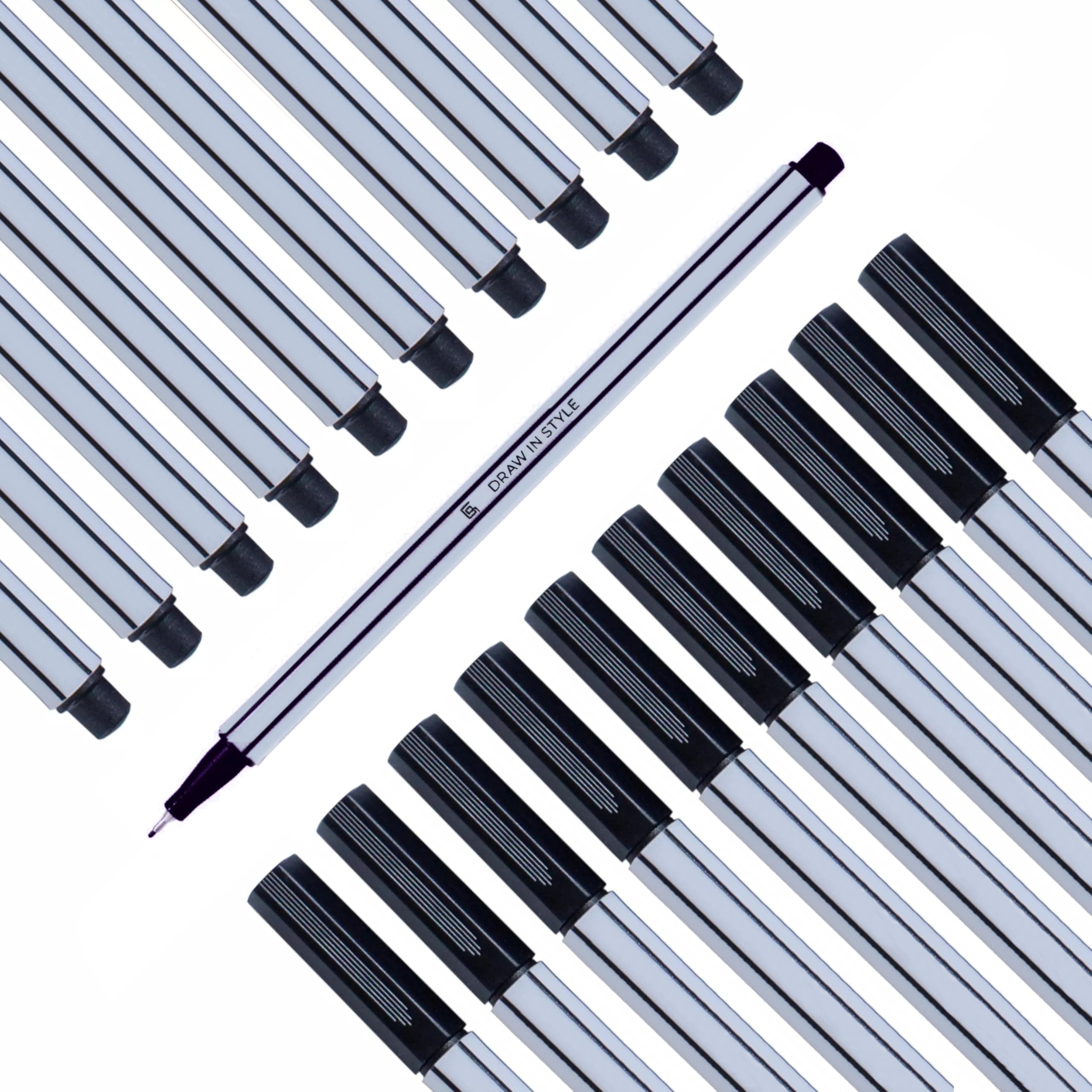 10x Fineliner Schwarz für Precises Schreiben und Zeichnen im Büro und zu Hause
| 10x Metallgefaserte Fineliner mit fein