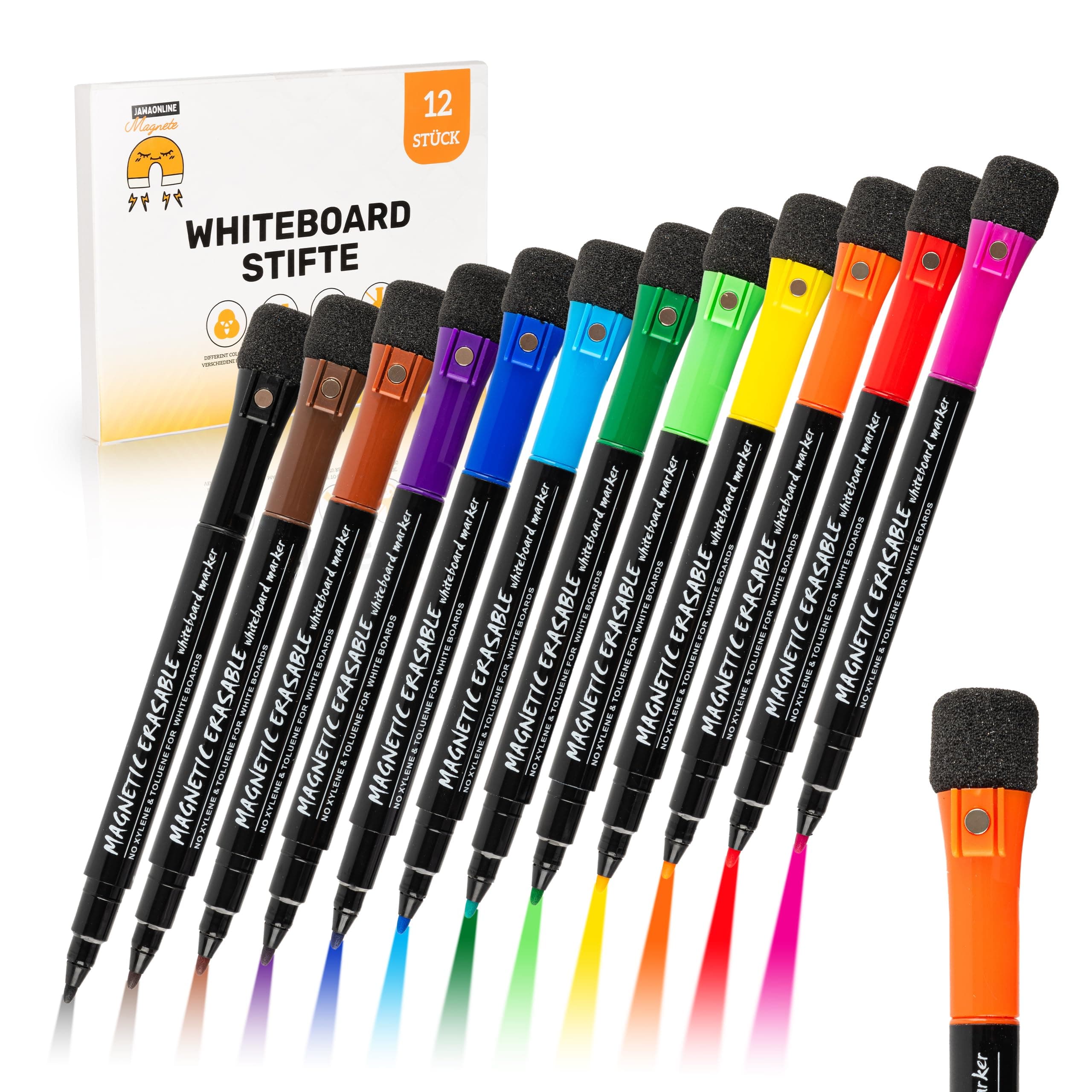 JAWA Whiteboard Marker - Praktische Whiteboardmarker in verschiedenen Farben - Premium Quality - Für Beruf und Privat -