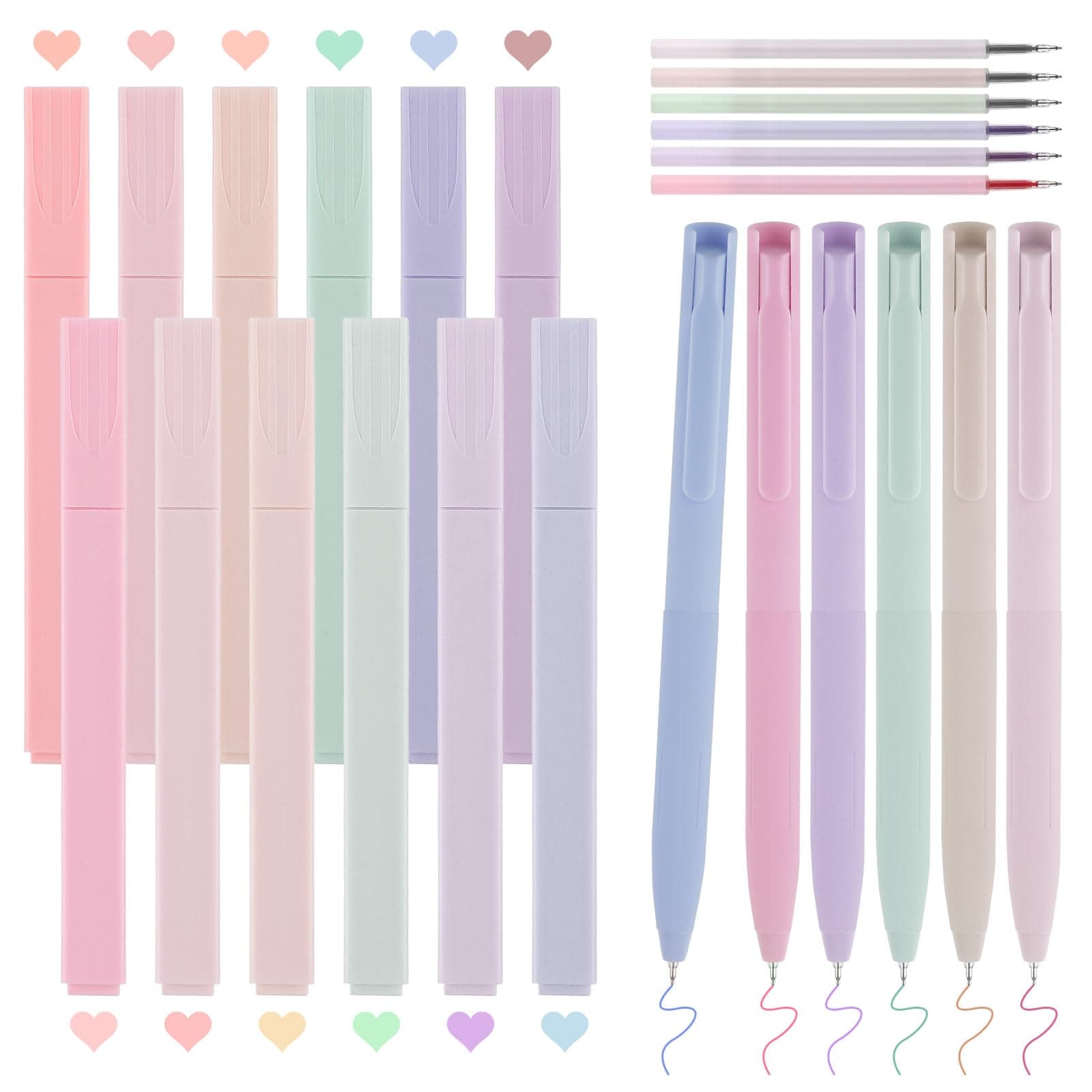 Textmarker Pastell Set 24 Stück - Aesthetic Stifte für Schule und Büro
| Highlighter Pen Marker Pastell Assorted Farben