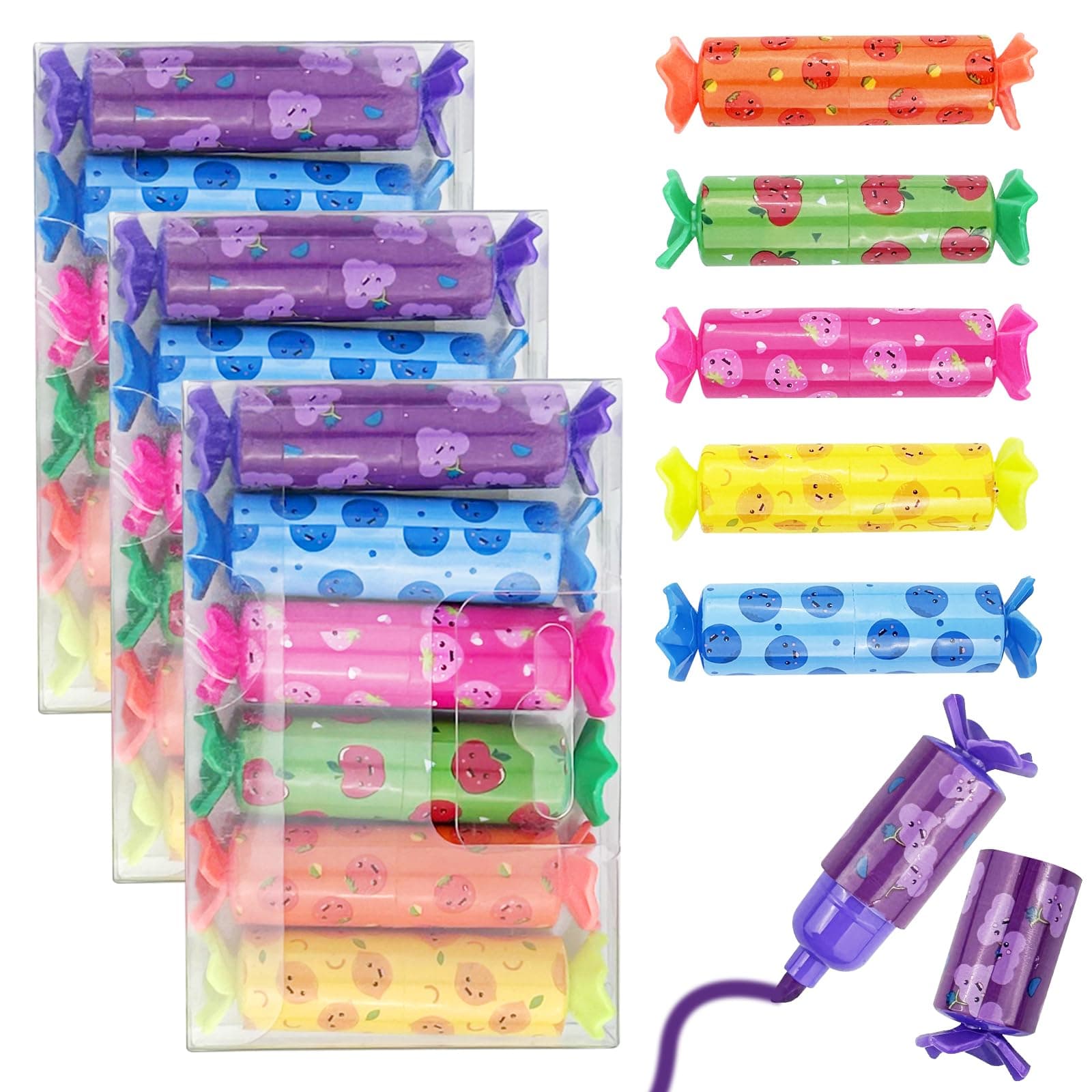 24 Stück Mini Textmarker Set, Glitzer Textmarker, Kinder Lustig
| 24 Stück Mini Highlighter Pen, Bonbon Leuchtmarker, K