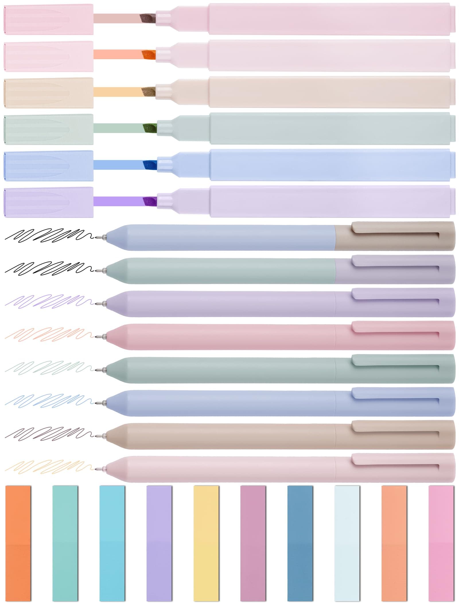 NiArt 14 Textmarker Pastell Set, Morandi Farben & Aesthetic Bible Marker & Für Journalisten