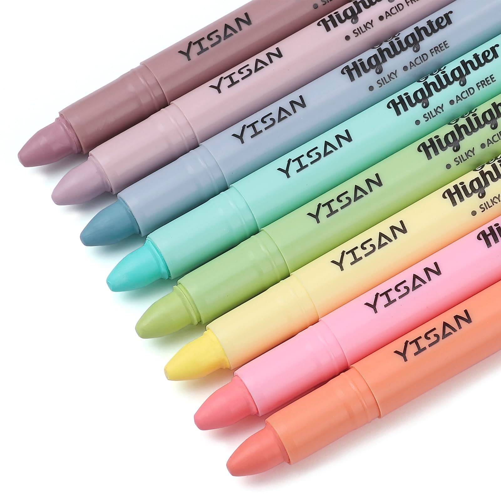 YISAN Bibel Textmarker – Pastellfarben für Bibel Highlights, Ideal für Prediger und Studierende, in 8 Farben Set, 70641